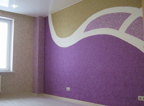 Использование жидких обоев в интерьере квартиры